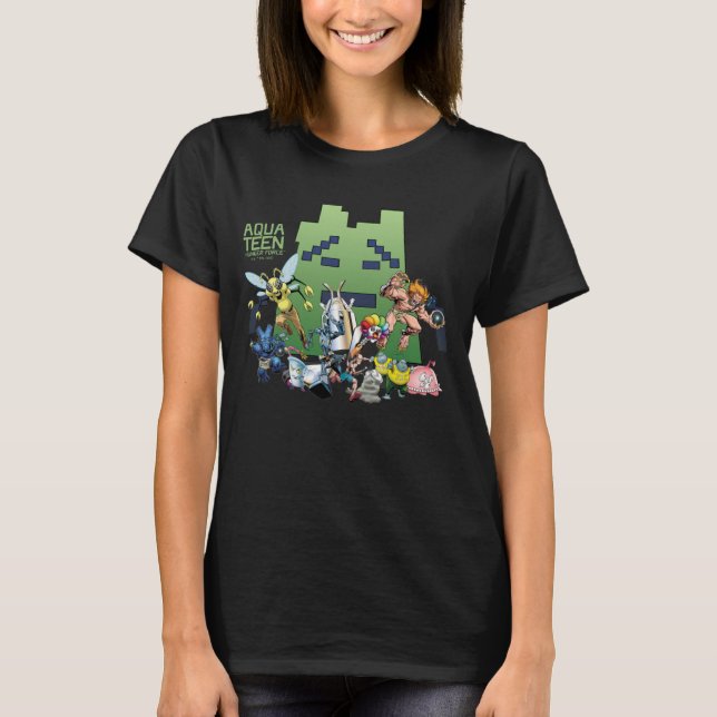 Camiseta Aqua Teen Hunger Force Villains (Frente)