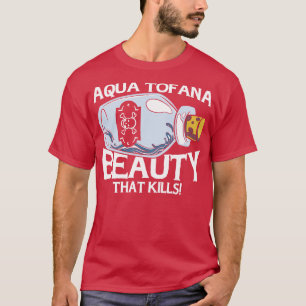 Camiseta Aqua Tofana Conspiração Teórica Veneno Linha de Fr