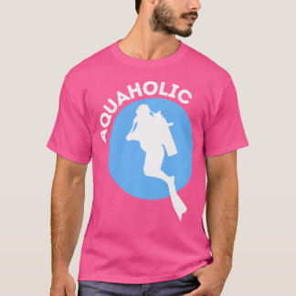 Camiseta Aquaholic Funny Scuba Merging Diver Snorkeling