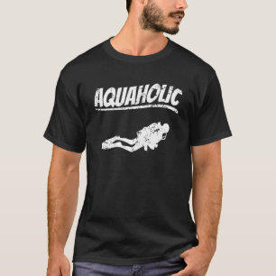 Camiseta Aquaholic Merging I Underwater Buddy Team Idea