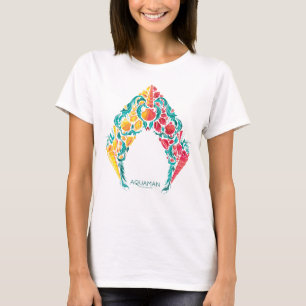 Camiseta Aquaman   Aquaman & Mera - Logotipo de concha apar