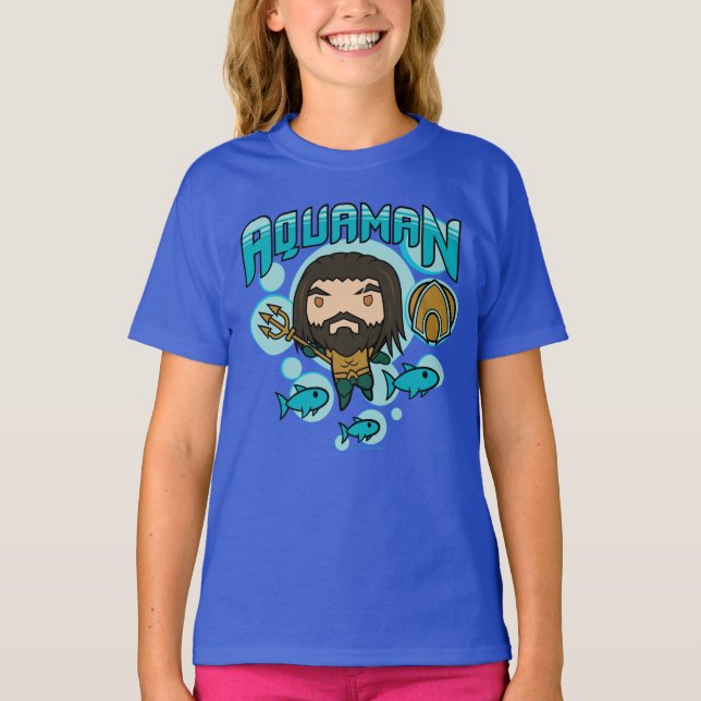 Camiseta Aquaman | Chibi Aquaman Undersea Graphic (Frente)