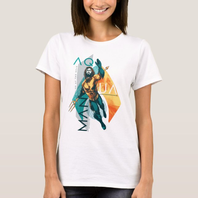 Camiseta Aquaman | Colagem Aquaman Modernista (Frente)