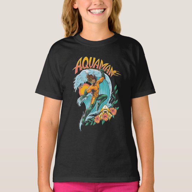 Camiseta Aquaman e Trident Ascensão Graphic (Frente)