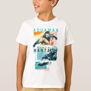 Camiseta Aquaman   Gráfico Modernista Aquaman & Black Mant