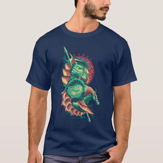 Camiseta Aquaman | Gráfico Xebel King Nereus (Frente)