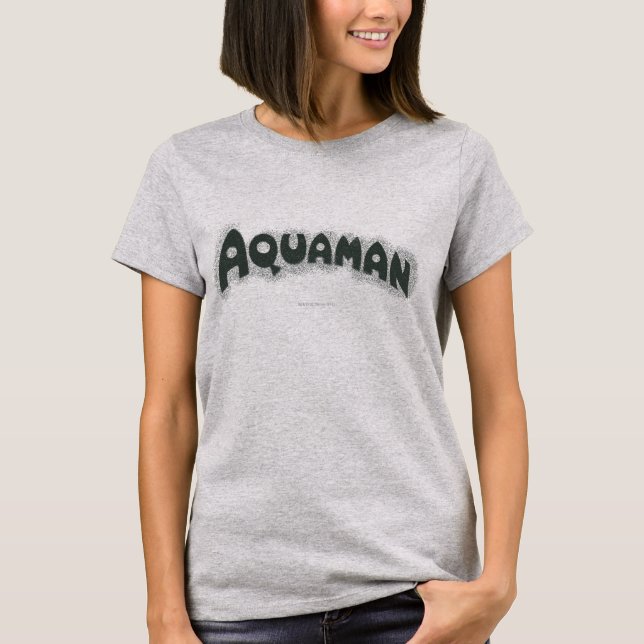Camiseta Aquaman Grunge Black Logo (Frente)