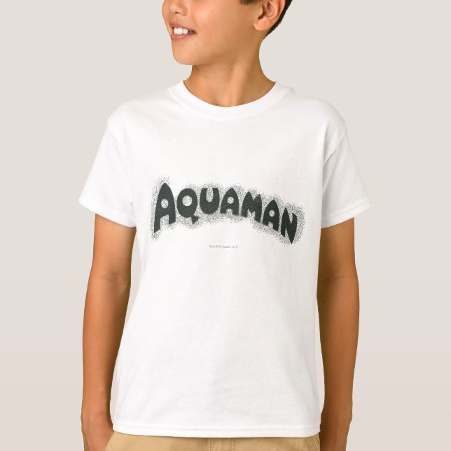 Camiseta Aquaman Grunge Black Logo (Frente)
