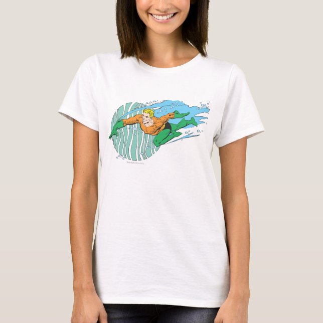 Camiseta Aquaman Leaps Esquerdo (Frente)
