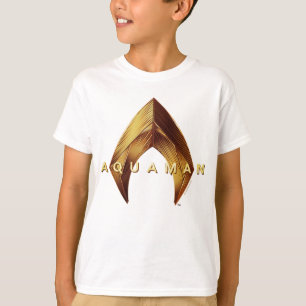 Camiseta Aquaman Logotipo Aquaman do Ouro
