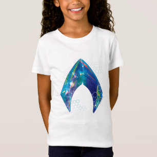 Camiseta Aquaman Logotipo Aquaman Refratado