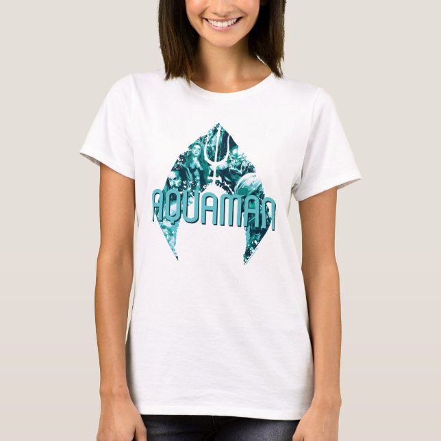 Camiseta Aquaman | Orin, Mera, Orm & Black Manta, Símbolo (Frente)
