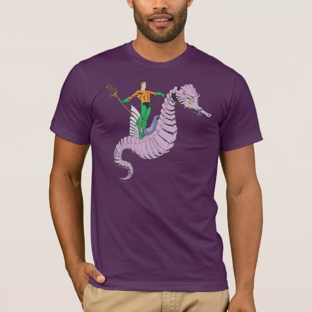 Camiseta Aquaman Rides Seacavalo (Frente)