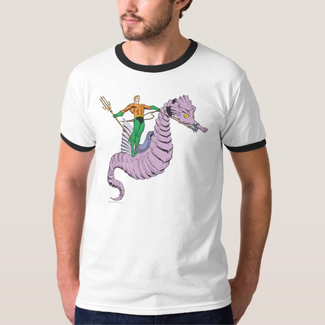 Camiseta Aquaman Rides Seacavalo (Frente)