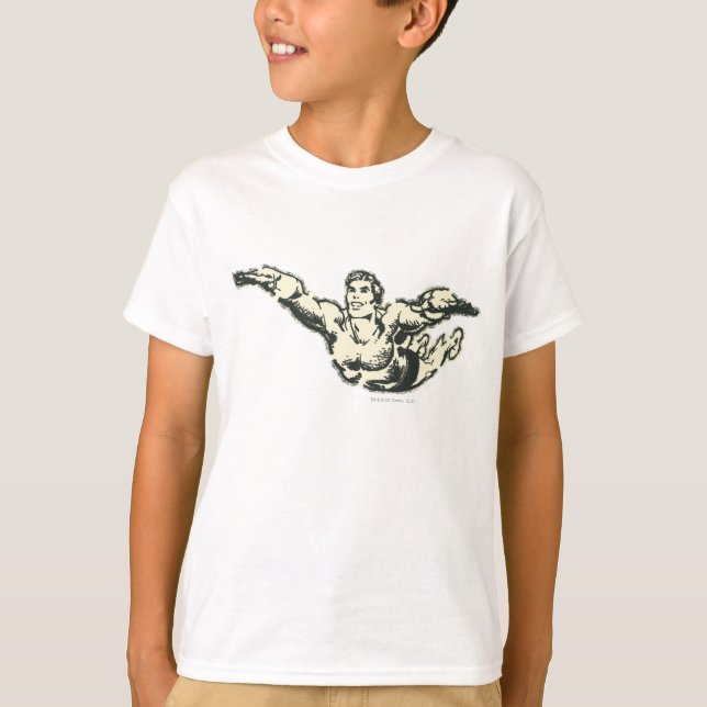 Camiseta Aquaman Soars BW (Frente)