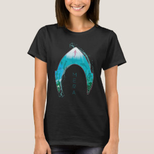 Camiseta Aquaman   Ver Através do Símbolo Mera Gráfico O