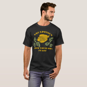 Camiseta Aquaponics Cresce Seu Próprio T-Shirt Banquete