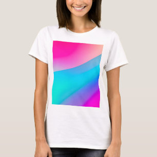 Camiseta Aquarela abstrata pastel ombre rosa azul