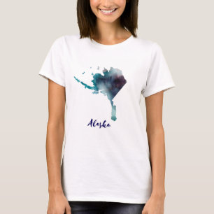 Camiseta Aquarela Alasca Estados Unidos