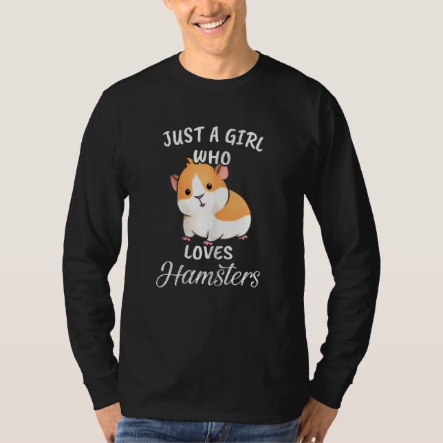 Camiseta Aquarela Apenas Uma Menina Que Ama Hamsters (Frente)