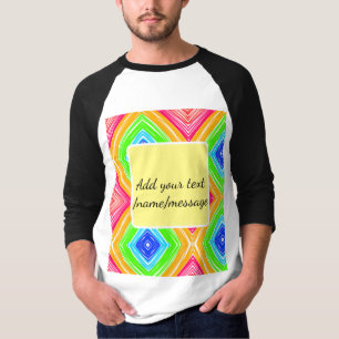 Camiseta Aquarela arco-íris adicionar nome texto mensagem p