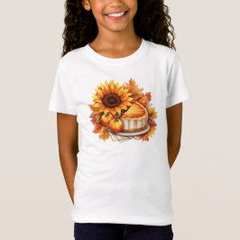 Camiseta Aquarela Autumn Pie e Sunflower
