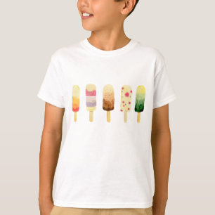 Camiseta Aquarela Colorida do sorvete