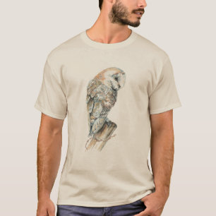 Camiseta Aquarela Coruja Coruja Arte Natural