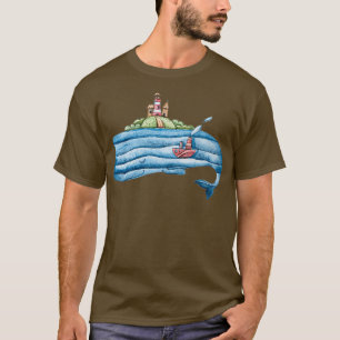 Camiseta aquarela de baleia esperma