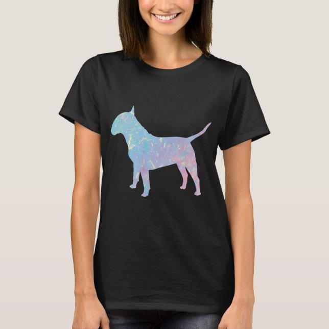 Camiseta aquarela de bull terrier (Frente)