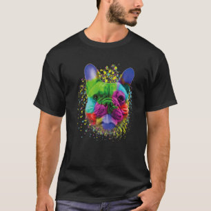 Camiseta Aquarela de Cachorro Pug Fofo em Estilo Pop Colori