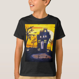Camiseta Aquarela de Halloween do Little Boo Assombrada