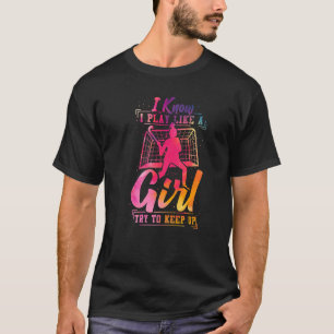 Camiseta Aquarela De Hóquei Em Campo Eu Sei Que Eu Toco Com