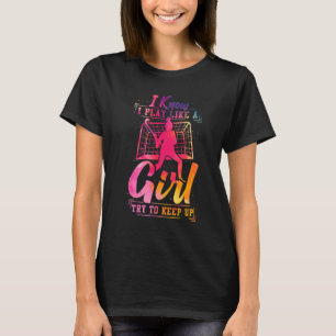 Camiseta Aquarela De Hóquei Em Campo Eu Sei Que Eu Toco Com