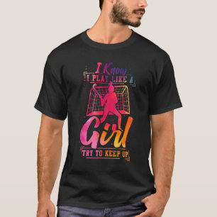 Camiseta Aquarela De Hóquei Em Campo Eu Sei Que Eu Toco Com