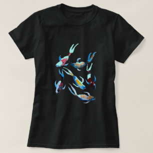 Camiseta Aquarela de Peixe Koi