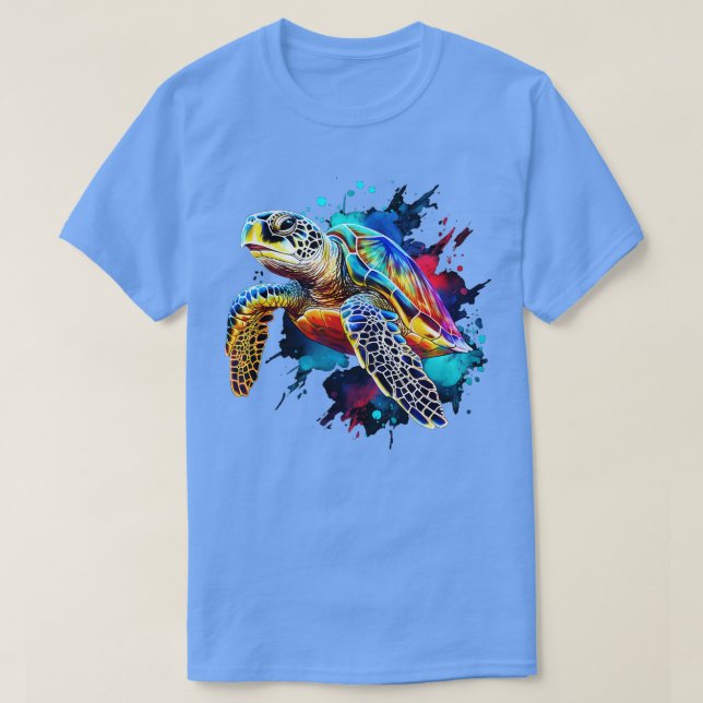 Camiseta Aquarela De Tartaruga (Frente do Design)