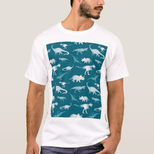 Camiseta Aquarela do Dinossauro: Padrão Têxtil