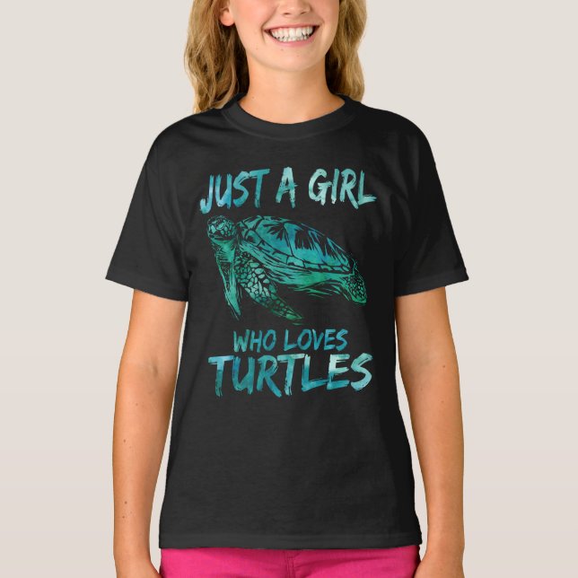 Camiseta Aquarela Do Mar Cento Apenas Uma Menina Que Ama Ta (Frente)