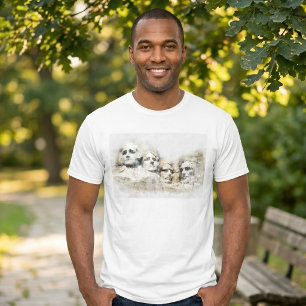 Camiseta aquarela do Monte Rushmore