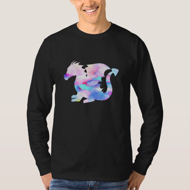 Camiseta Aquarela Dragão Zodiac Fantasy Mítico Cr (Frente)