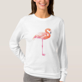Camiseta Aquarela Flamingo