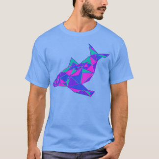 Camiseta Aquarela Geométrica Baleia Vetor Geométrico Peixes