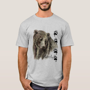 Camiseta Aquarela Grizzly Bear Natureza