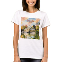 Aquarela Madrid Espanha Paisagem Urbana Personaliz