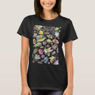 Camiseta Aquarela Polinizadores Abelhas Flores Besouros Bor