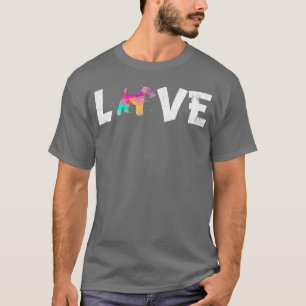 Camiseta Aquarela Suave Para O Amor De Cão Terrier