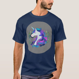 Camiseta Aquarela Unicorn Magia Unicorns Cinza Magic Fai