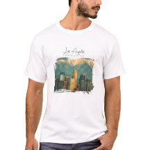 Aquarela Vintage de Los Angeles | Califórnia Retro