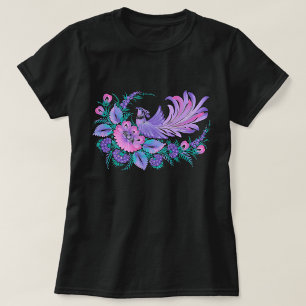 Camiseta Aquarelas de arte popular ucraniano de Petrikivka